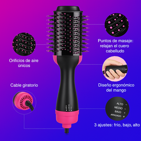 Cepillo Alisador 3 en 1