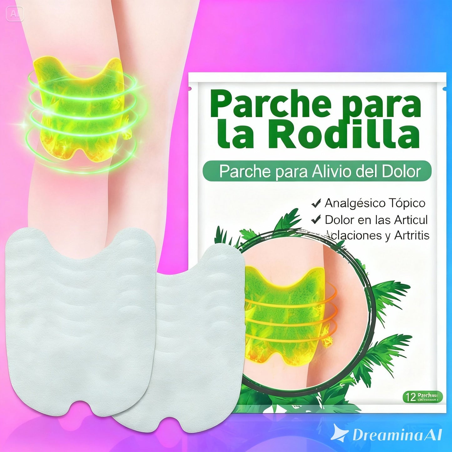 Parches de Alivio del Dolor de Rodilla (12und)