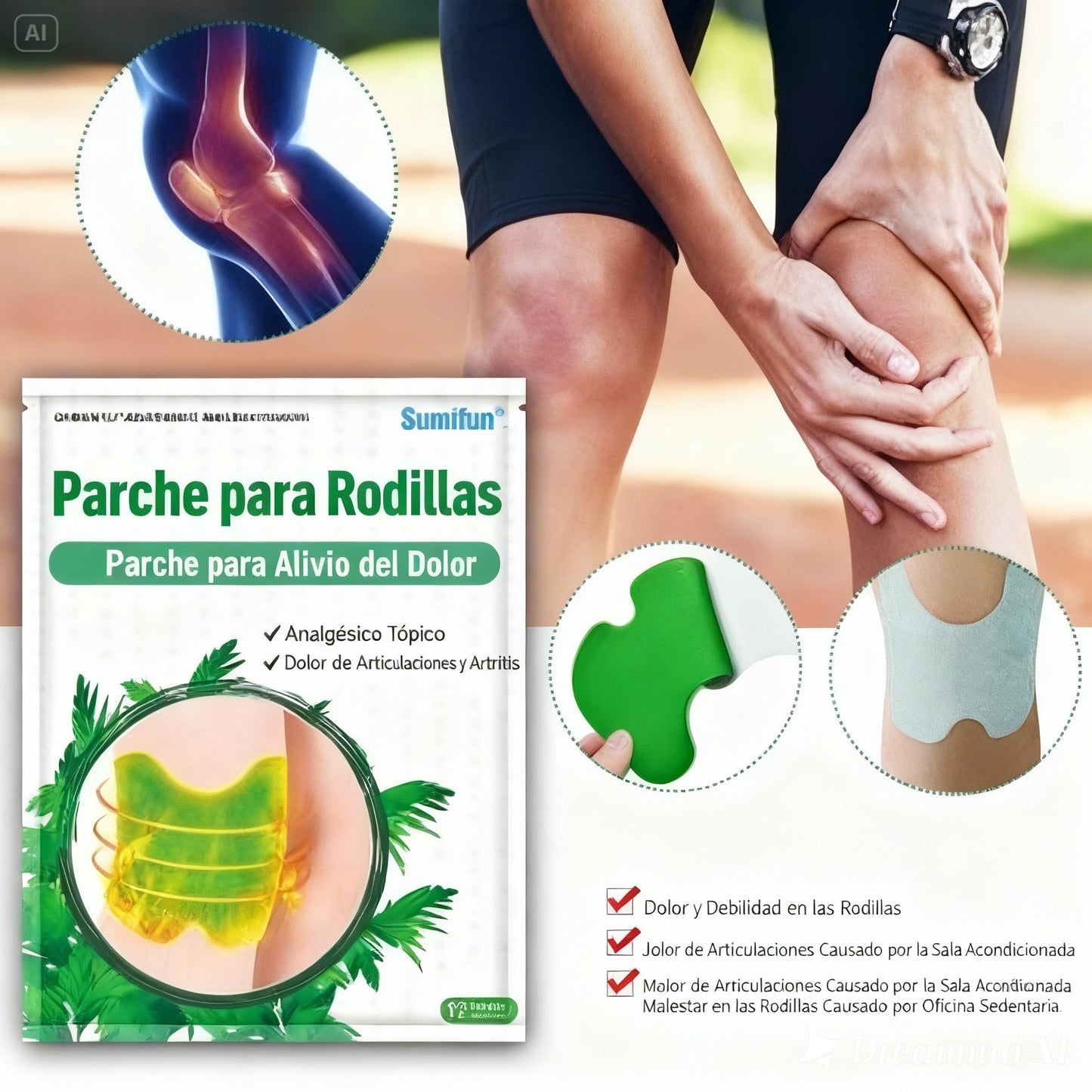 Parches de Alivio del Dolor de Rodilla (12und)